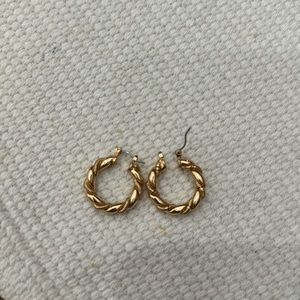 Gold Twisted Hoops